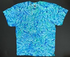 *New* 2XL – Sm Handmade Tie Dye, Emerald Sea Cruncht Crinkle, Crew or V-Neck