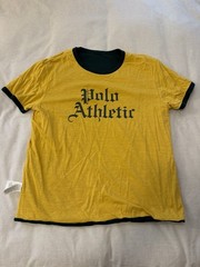 Polo Ralph Lauren Polo Athletic Reversible Heavyweight T Shirt Green Yellow