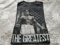MUHAMMAD ALI Official Patriotic “The Greatest of All-Time” Gray T-Shirt SZ Large