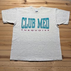 Vintage 90s Club Med Turquoise Beach Resort Bahamas Graphic Souvenir T-Shirt XL