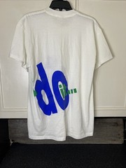 Vintage NWT 90s Just Do It Tennis Block Tag T-shirt Single Stitch Shirt Size L