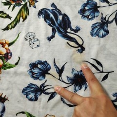 Fresh Prints of Bel-Air Panther Einzigartig Kurzarm Hemd Herren Größe Mittel