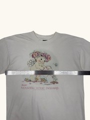 Vintage Earth Tones Nourish Your Dreams Cherub Angel Graphic T-Shirt White XL