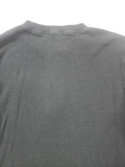 True Religion Thermal Shirt Mens M Black Horseshoe Logo Waffle Knit Henley Neck
