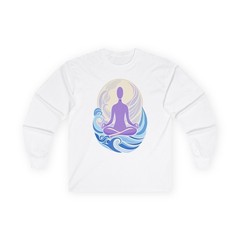 Long Sleeve Tee Zen Flow Logo Chill Vibe Unisex Made in USA