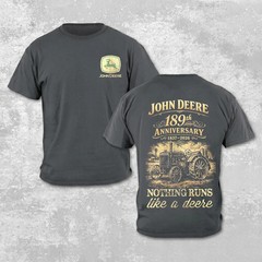 John Deere 189th Anniversary T-Shirt, 1837-2026 Vintage Tractor Graphic Tee