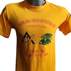 True Vintage T-Shirt Small Single Stitch Nebraska Vietnam Veterans POW MIA