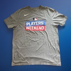 MLB Miami Marlin #34 Liam Hicks 2025 Nike Players ’ Weekend T-Shirt Large-grey