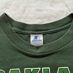 Vintage 90s Oakland Athletics Starter Tshirt Green Size XL MLB Made In USA