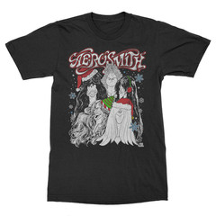 Aerosmith Christmas vacation signature xmas 2024 T-shirt Cotton Black All Size