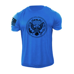 Distressed USA Eagle Flag T-Shirt Patriotic American Tee