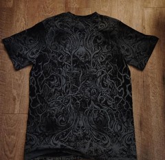 Eighty Eight Men’s XL Black Graphic Skull Wings Sword Tee Crew Neck Short Sleeve