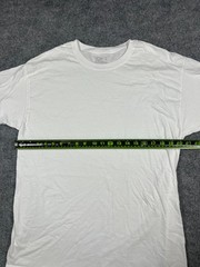 Set Of 5 Fruit Of The Loom T Shirt Men Large White Cotton Straight Hem Crew Neck