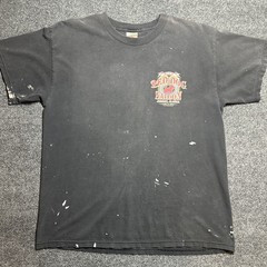 Red Dog Saloon Shirt Mens XL Black Alaska Wildlife Bar Graphic Tee Distressed