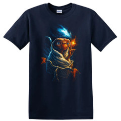 ET Alien Bike Glow Space Movie T Shirt Retro Sci Fi Fan Art Tee