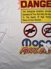 Vintage 90’s XL White NOS Mopar Rules Single Stitch, Made In USA.