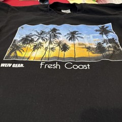 Weiv Gear Mens 2X Black T-shirt Cali Graphic Print Front And Back Print
