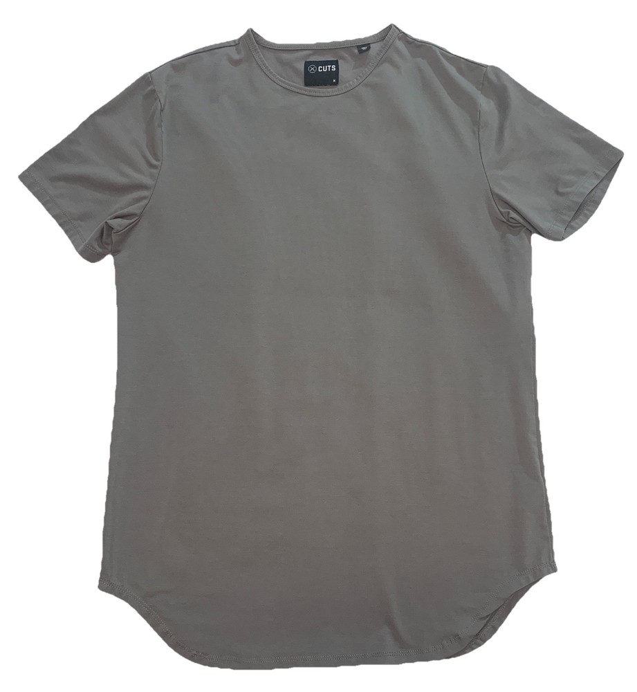 Cuts Clothing Shirt Mens Medium Tee Pyca Pro Stretch Crew Neck Gym Workout Gray