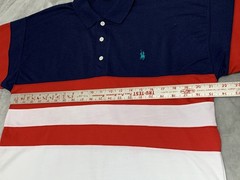 Vintage Red White Blue Shirt Mens Medium Polo Knights of Round Table Patriotic