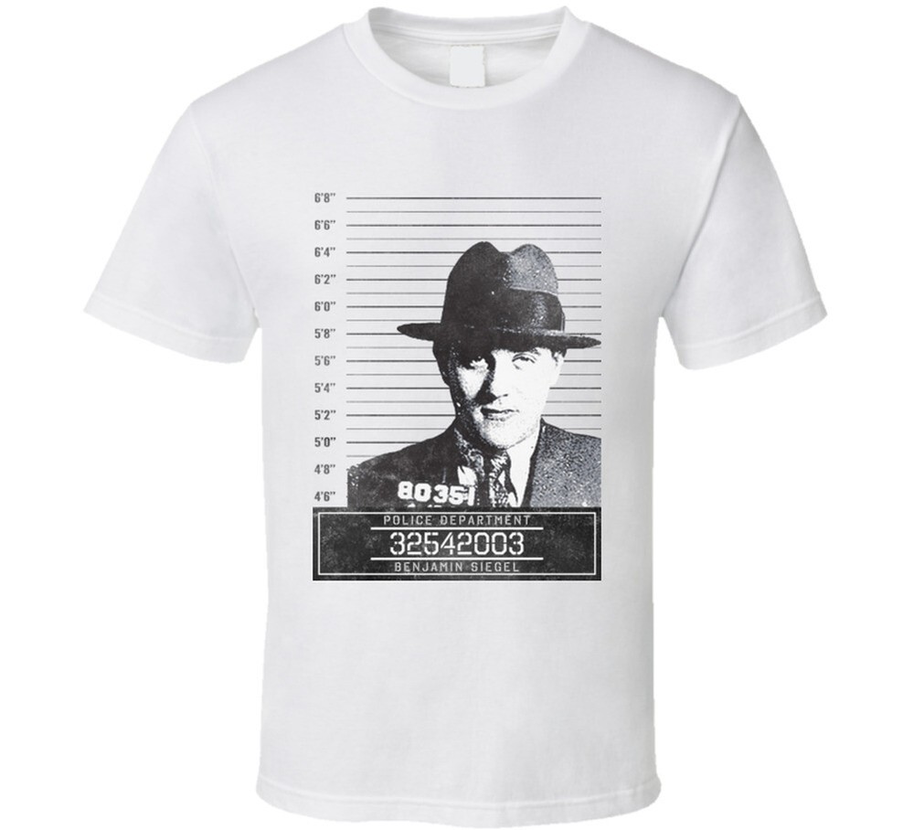Benjamin Siegel Mafia Mugshot Police Department T Shirt Hoodie