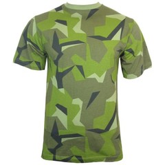 Swedish Camouflage T-Shirt – 100% Cotton Army Military Camo Top All Sizes New