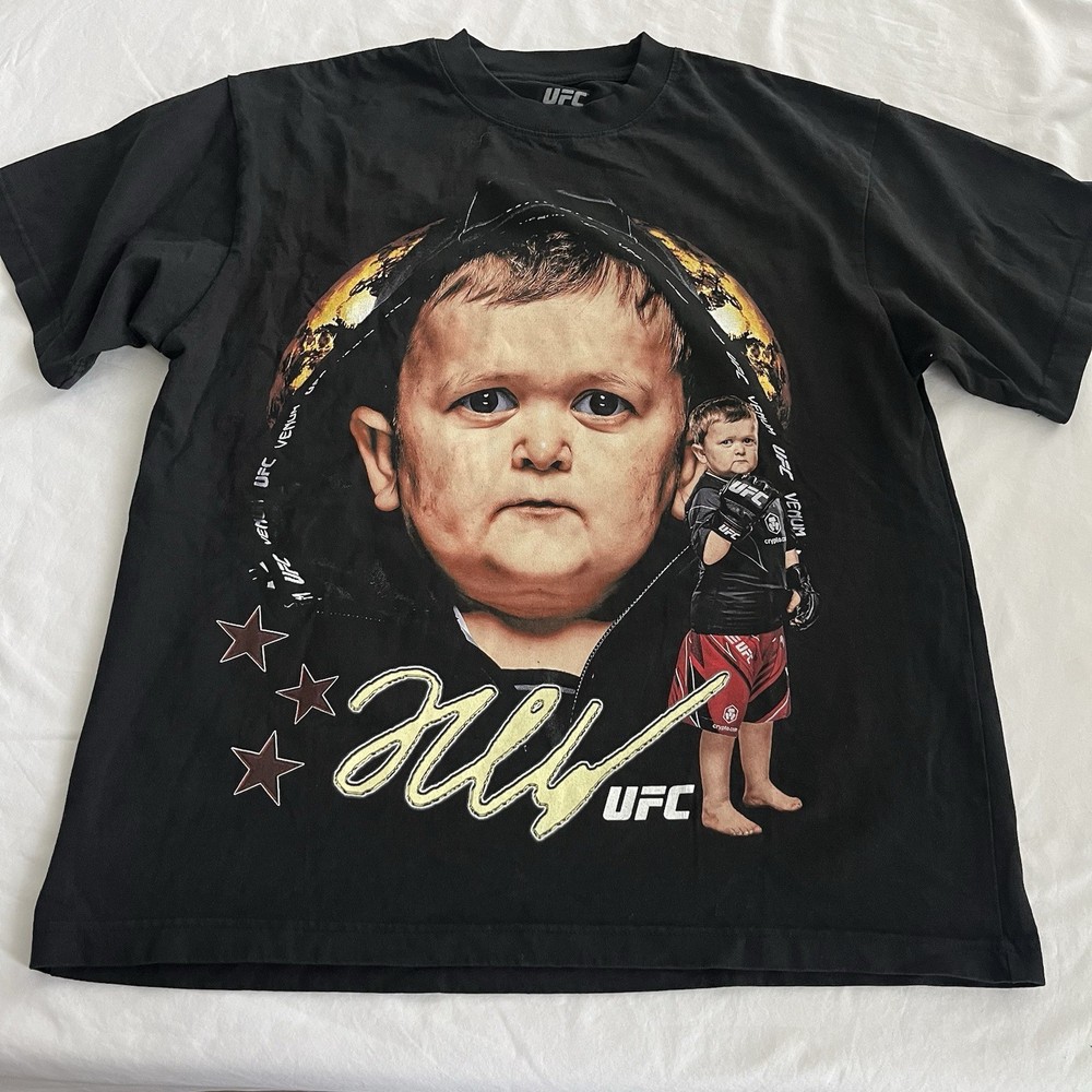 UFC Hasbulla Magomedov vs Everybody 100% Cotton Black T-Shirt Size Medium