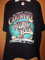 Country Music Tour 1991 black XL t shirt