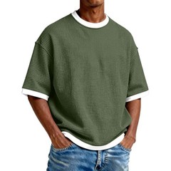 Men’s Oversized Crew Neck T Shirt Cotton Blend Casual Loose Fit Summer Tee Top