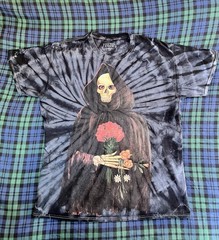 Kanye West Yeezus Tour T Shirt Tie Dye Grim Reaper Wireless Festival