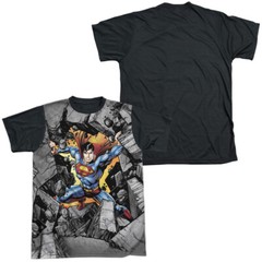 Superman Break On Through Adult Halloween Costume T Shirt (Black Back), S-3XL