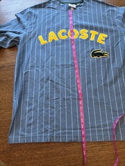 Lacoste Live men’s big logo long sleeve shirt SZ L Blue White
