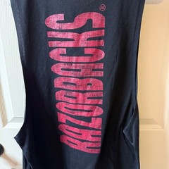 Colosseum Arkansas Razorbacks Black Red Muscle Tank Top Shirt M