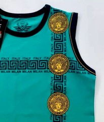 Men’s cotton sleeveless t shirt,Italian style,modern,slim fit,stretch M…..A6.