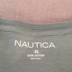 Nautica Men’s Green Crew Neck Short Sleeve Cotton Knit Logo T-Shirt XL