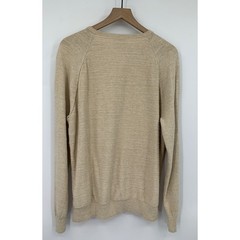 J Crew Shirt Mens Large Tan Textured Henly 100% Cotton Neutral Casual