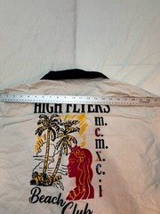 Smoke Rose Satin Lounge Beach Shirt- Chalk / XL Beach Club Palm Trees/