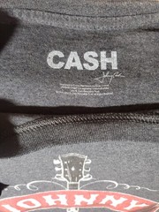 Vintage Johnny Cash country music short sleeve black color shirt 3XL