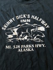 Vintage Skinny Dicks Halfway Inn T-Shirt Men’s Xl Black Polar Bears Alaska