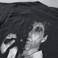 Vintage Scarface Old English Script T-Shirt Rare Size Medium Double Sided Black