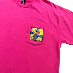 VTG 90s Warner Bros Studio Store Shirt Tweety Bird 3D Lenticular Patch Pocket
