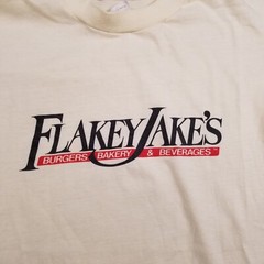 VTG 80s Hanes Flakey Jakes Food Shirt Sz Md Natural Color See Pics Single Stitch
