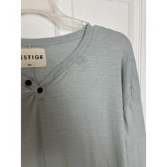 100% Organic Cotton Henley Long Sleeve Shirt Men’s Size XXL Sustainable