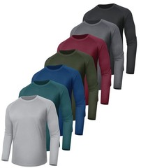 7 Pack Long Sleeve Shirts for Men – Quick Dry Moisture Wicking Sun Protection…