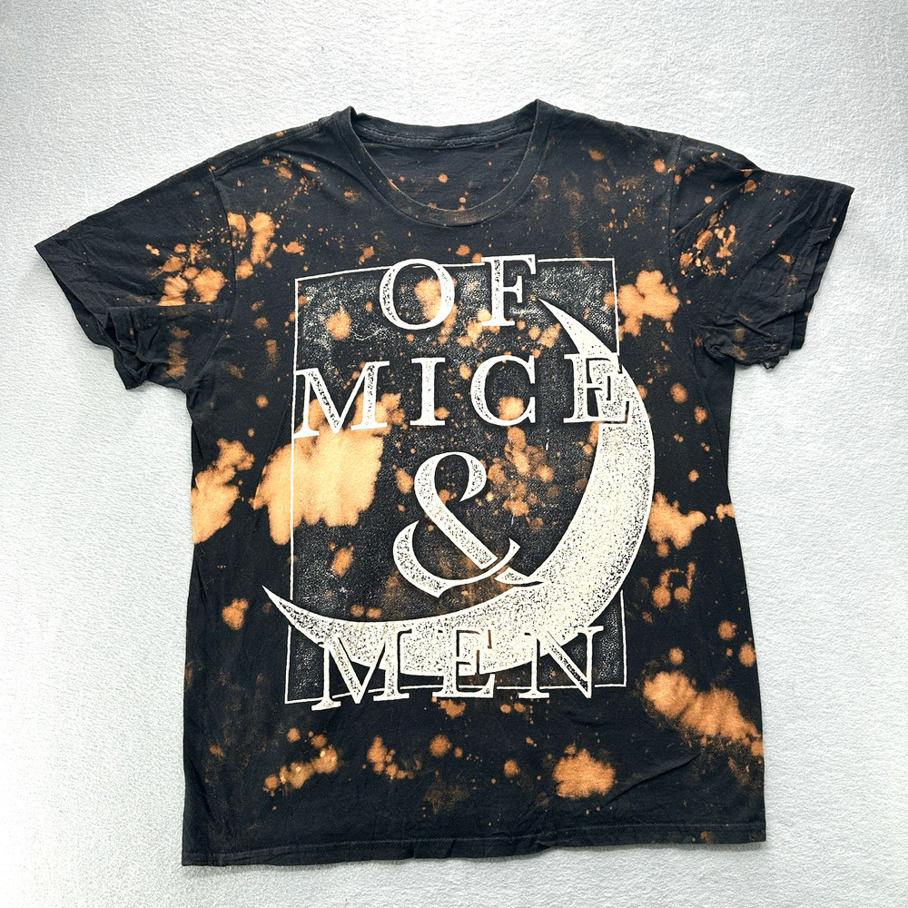 Of Mice And Men Black Graphic Short Sleeve T-shirt Men Medium Distressed READ