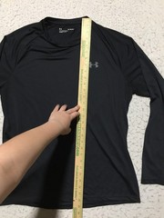 Under Armour T Shirt Mens XL Loose Black Crew Neck Long Sleeve Stretch Soft