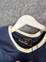 Siksilk Shirt Mens Large Slim Fit Tee Tournament Blue T Shirt Navy Sik Silk N98