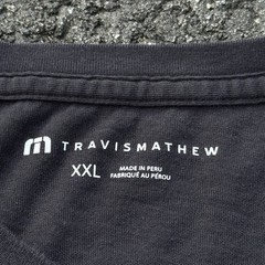 Travis Mathew BUCKETS Golf Shirt Mens XL Black Funny Cotton Driving Range