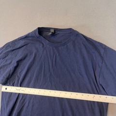 Gildan Mens Large Premium Short Sleeve Heavy Cotton Midnight Navy Casual T-Shirt