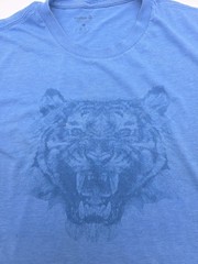 Reebok T-Shirt Men Medium Blue Logo Cotton Polyester Tee.#40832