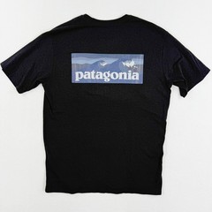 Patagonia Mens Responsibili-Tee Pocket T-Shirt S Black Board Logo 37655 NWT
